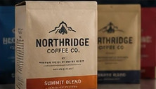 Coffee bags photographed as a packaging set.